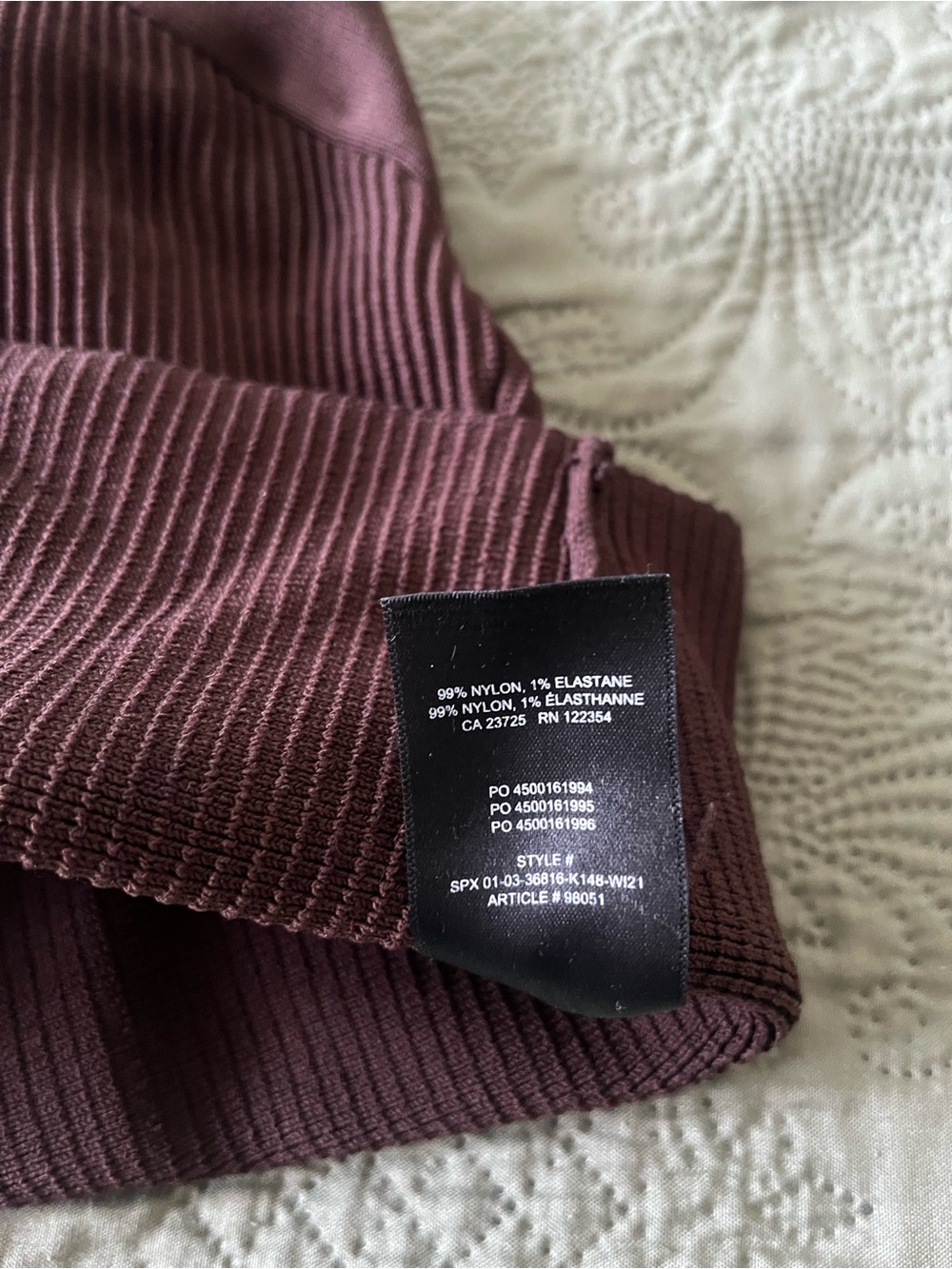 Babaton Cross-Back Ribbed Tank - Brown - Picture 4 of 4